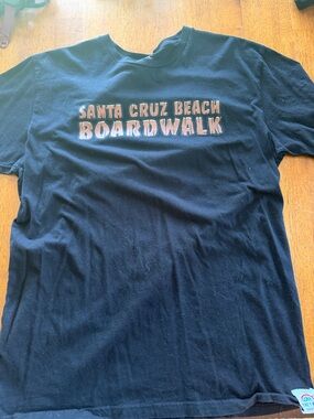Santa Cruz Skateboards Black Tee with White Neck Print